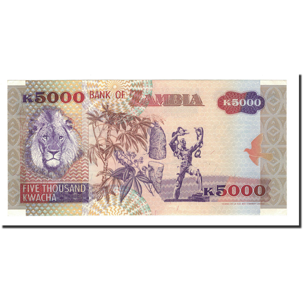 Banknote, Zambia, 5000 Kwacha, 1992-1996, KM:41a, UNC(65-70)