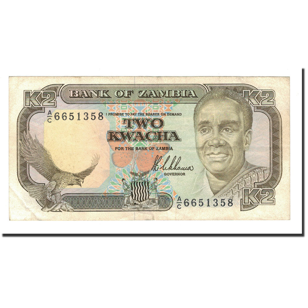 Banknote, Zambia, 2 Kwacha, 1989, Undated, KM:29a, EF(40-45)
