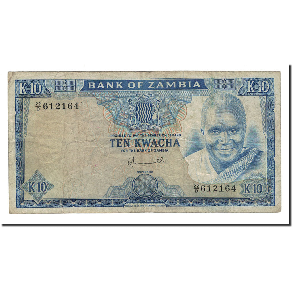 Banknote, Zambia, 10 Kwacha, 1976, KM:22a, VF(20-25)