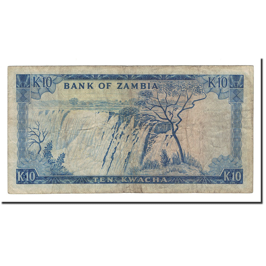 Banknote, Zambia, 10 Kwacha, 1976, KM:22a, VF(20-25)