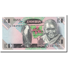 Banknote, Zambia, 1 Kwacha, Undated (1980-88), KM:23b, UNC(65-70)