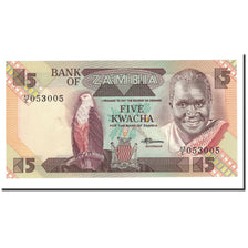 Banknote, Zambia, 5 Kwacha, Undated (1980-88), KM:25d, UNC(65-70)