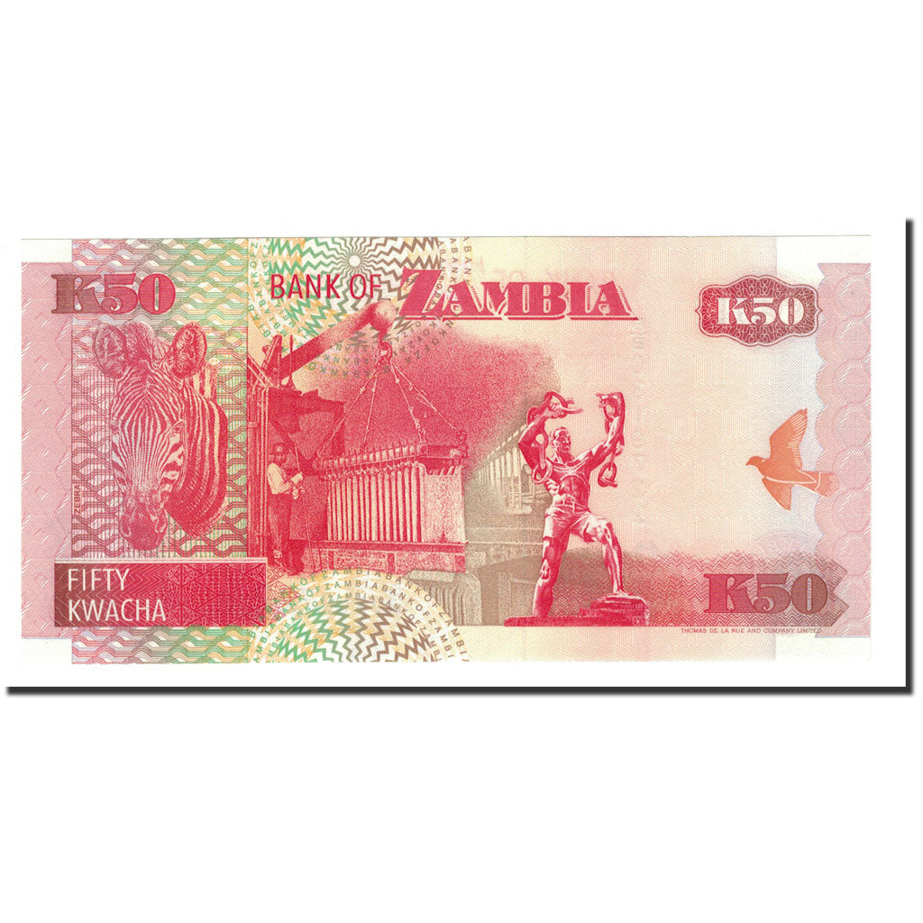 Banknote, Zambia, 50 Kwacha, 1992, Undated, KM:37a, UNC(65-70)