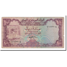 Biljet, Arabische Republiek Jemen, 100 Rials, 1979, Undated, KM:21, B+