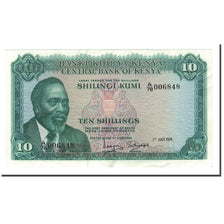Billete, 10 Shillings, 1969-1974, Kenia, KM:7e, 1974-07-01, MBC+