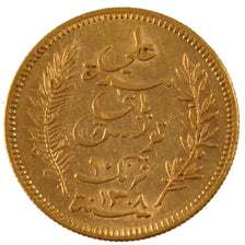 Tunisia, 10 Francs, 1891, Paris, SPL-, Oro, Lecompte:404