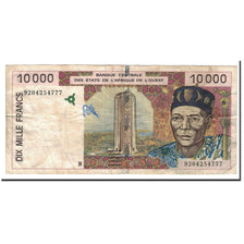 Banknote, West African States, 10,000 Francs, 1992-2001, 1992, KM:214Ba