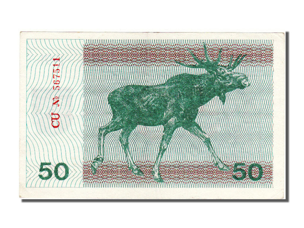 Lithuania, 50 (Talonas), 1991, KM #37a, AU(55-58), CU 567511