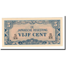 Banknote, Netherlands Indies, 5 Cents, 1942, Undated, KM:120c, UNC(65-70)