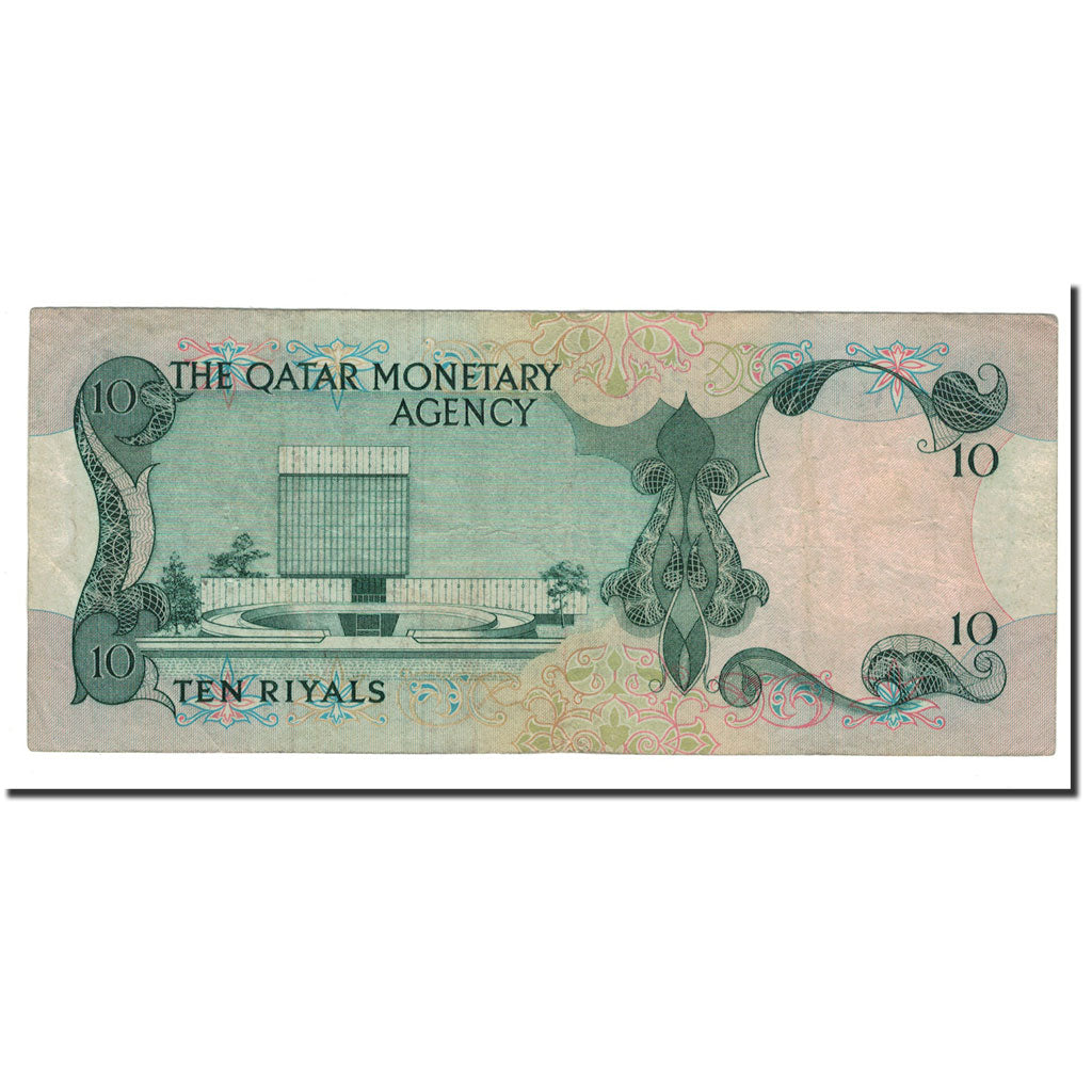 Banknote, Qatar, 10 Riyals, 1973, Undated, KM:3a, VF(20-25)
