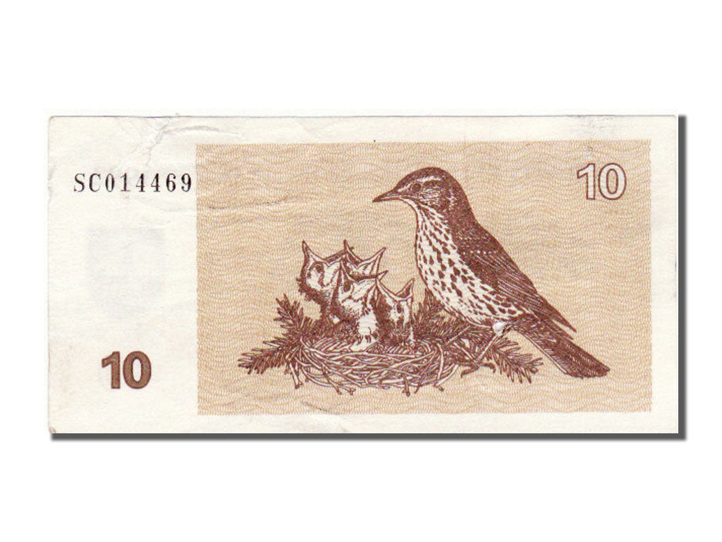 Biljet, Lithouwen, 10 (Talonas), 1992, TTB