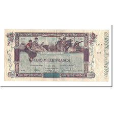 Francja, 5000 Francs, Flameng, 1918, 1918-01-28, VF(20-25), Fayette:43.1, KM:76