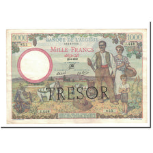 Billet, Algeria, 1000 Francs, 1942, 1942-06-25, KM:89, TTB, Fayette:VF 10.1)