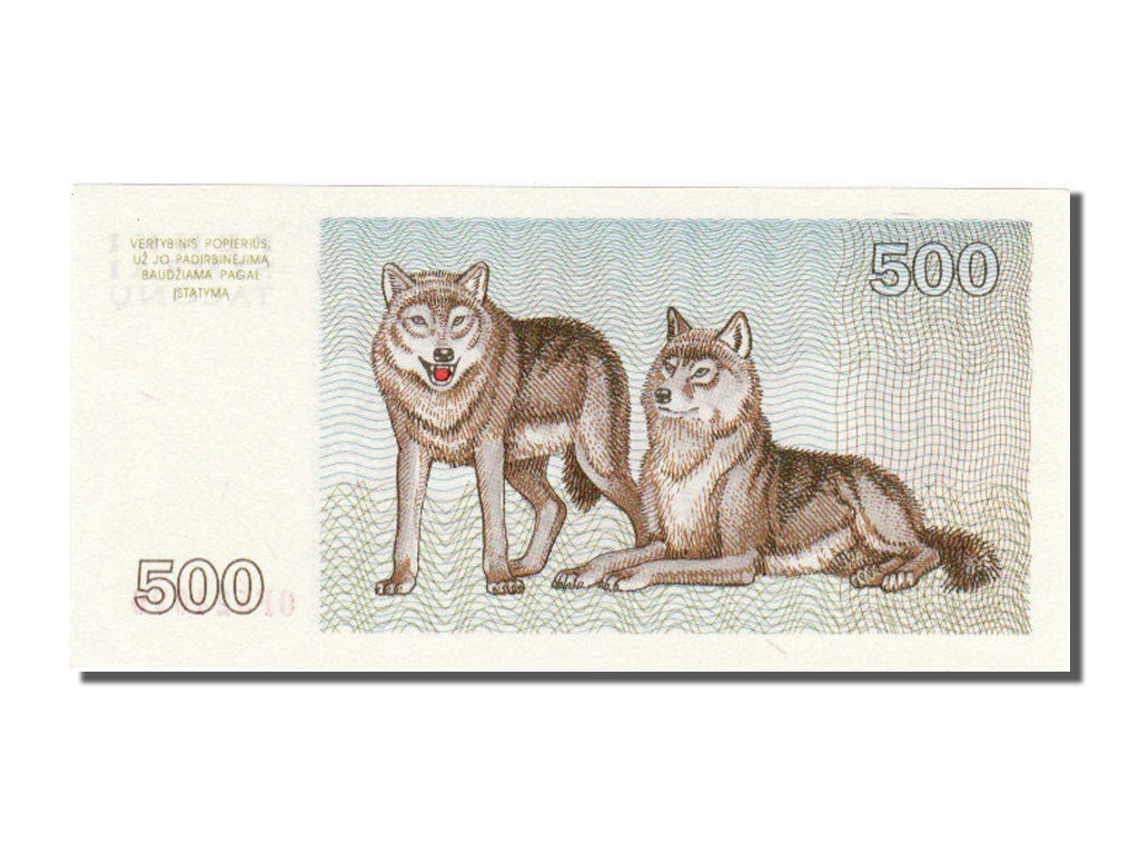 Biljet, Lithouwen, 500 Talonu, 1993, NIEUW