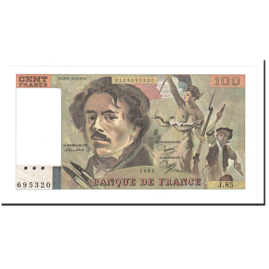 France, 100 Francs, 1984, UNC(65-70), Fayette:F69.8A), KM:154b