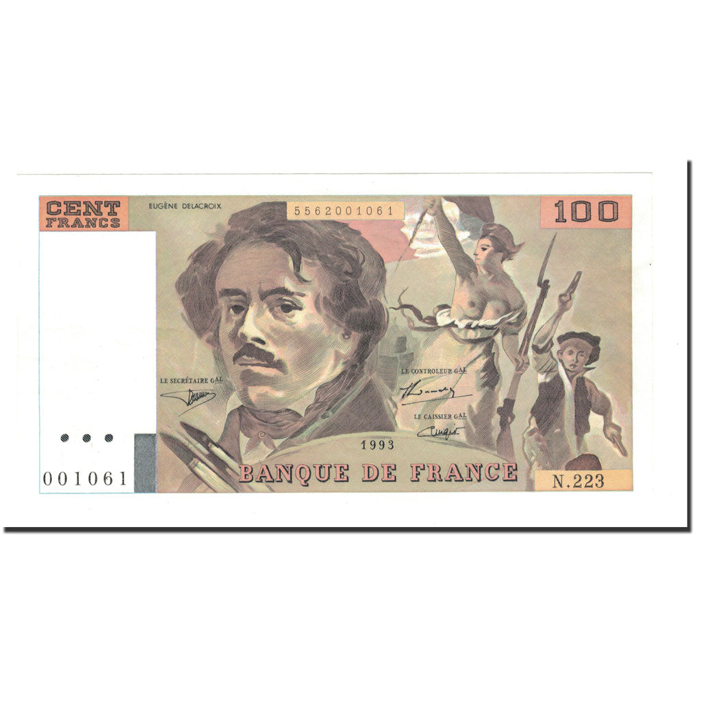France, 100 Francs, 1993, UNC(60-62), Fayette:F69/u. 7)