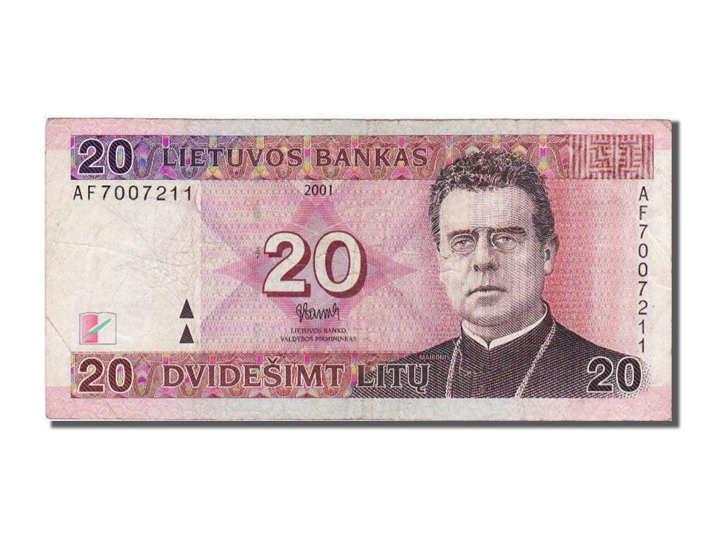 Lithuania, 20 Litu, 2001, KM #66, EF(40-45), AF 7007211