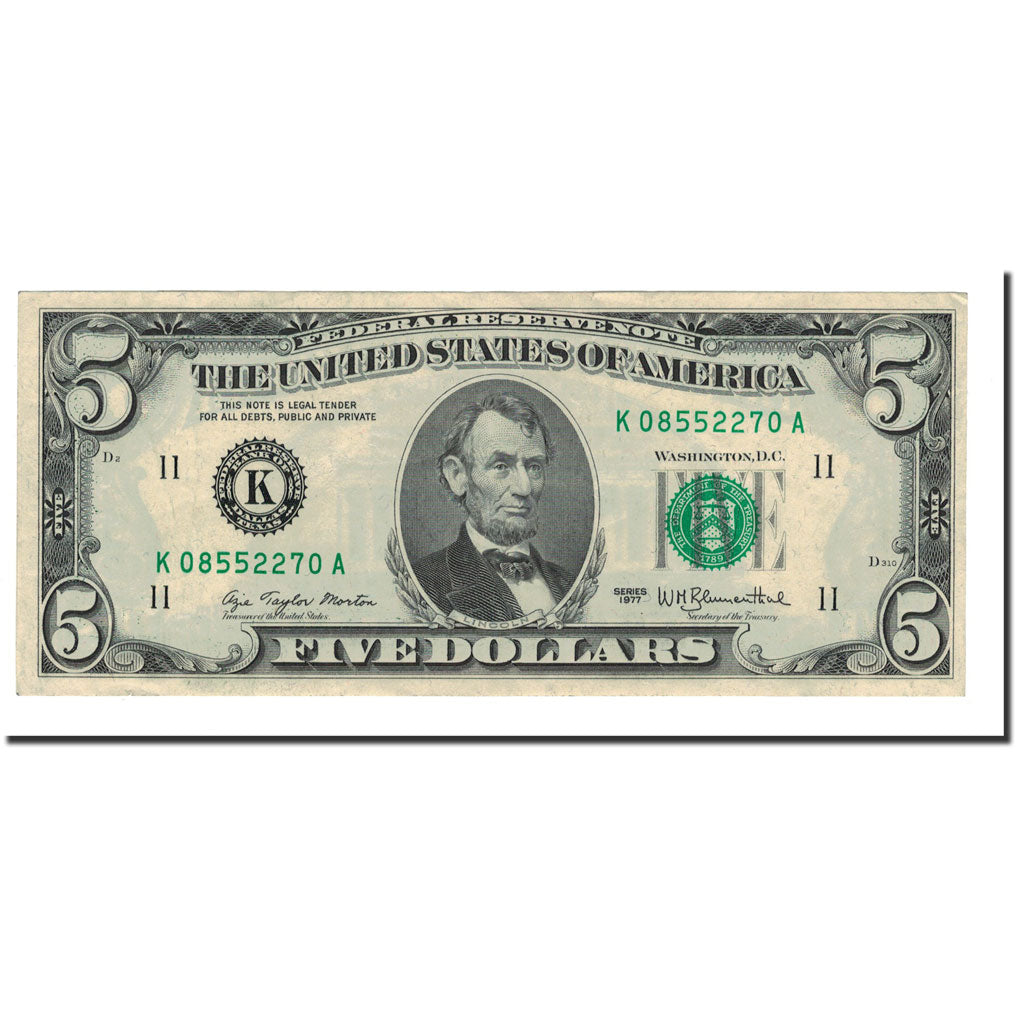 Banknote, United States, Five Dollars, 1977, KM:1946, UNC(60-62)