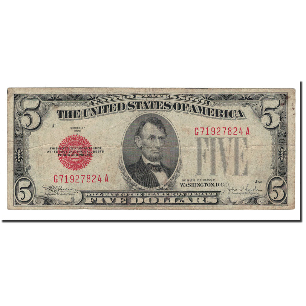 Banknote, United States, Five Dollars, 1928, KM:1644, VF(20-25)