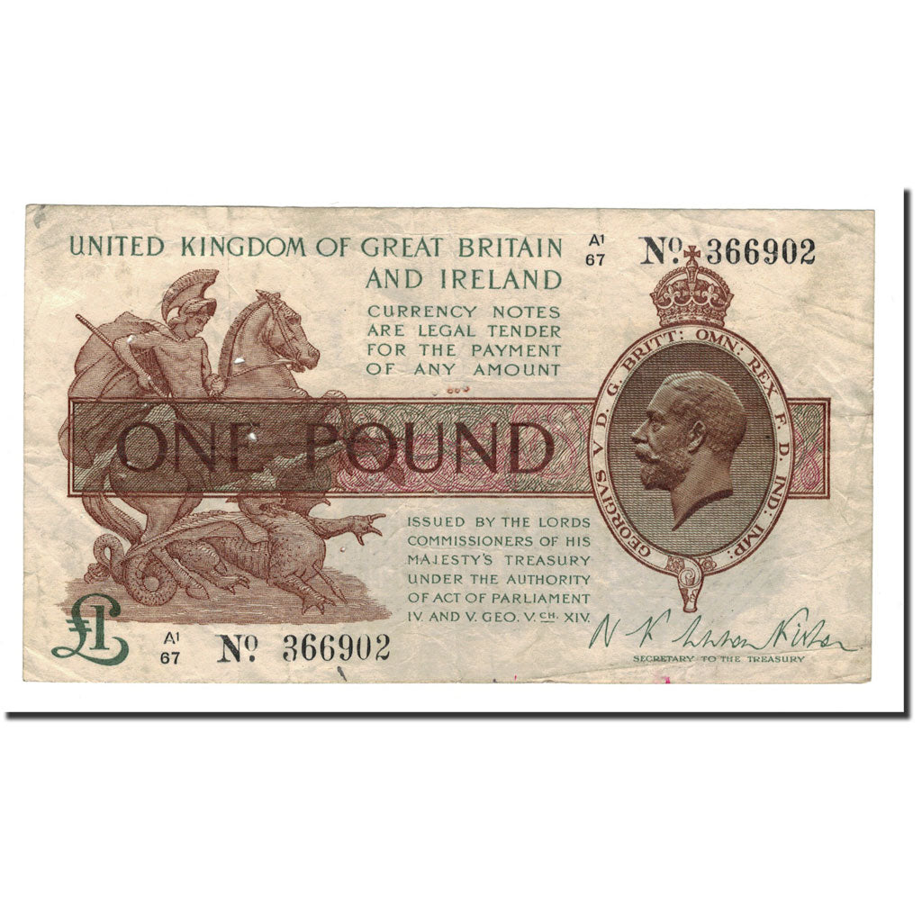 Banknote, Great Britain, 1 Pound, Undated (1917), 1917-02, KM:351, VF(20-25)
