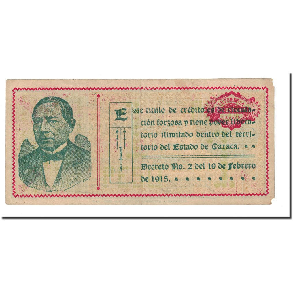 Billet, Mexico - Revolutionary, 1 Peso, 1915, KM:S953a, TB