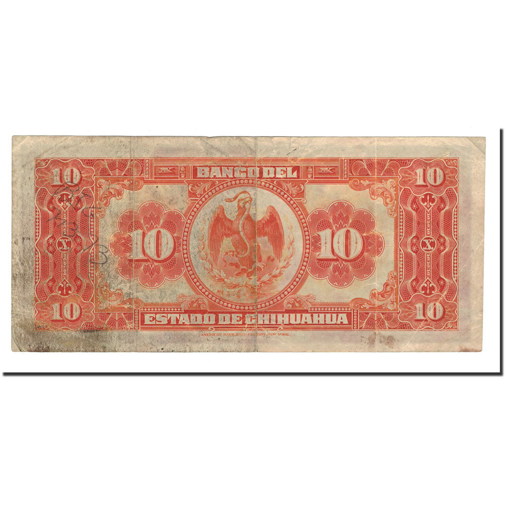 Banknote, Mexico, 10 Pesos, D.1913, KM:S133a, VF(30-35)