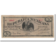 Banknote, Mexico - Revolutionary, 5 Pesos, 1914, 1914-01-08, KM:S939, VF(20-25)