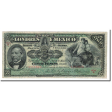 Banknote, Mexico, 5 Pesos, 1913, 1913-10-01, KM:S233d, VF(20-25)