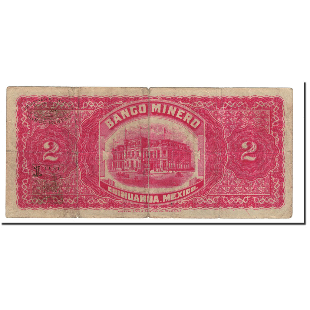 Banknote, Mexico, 2 Pesos, 1914, 1914-05-09, KM:S184, VF(20-25)