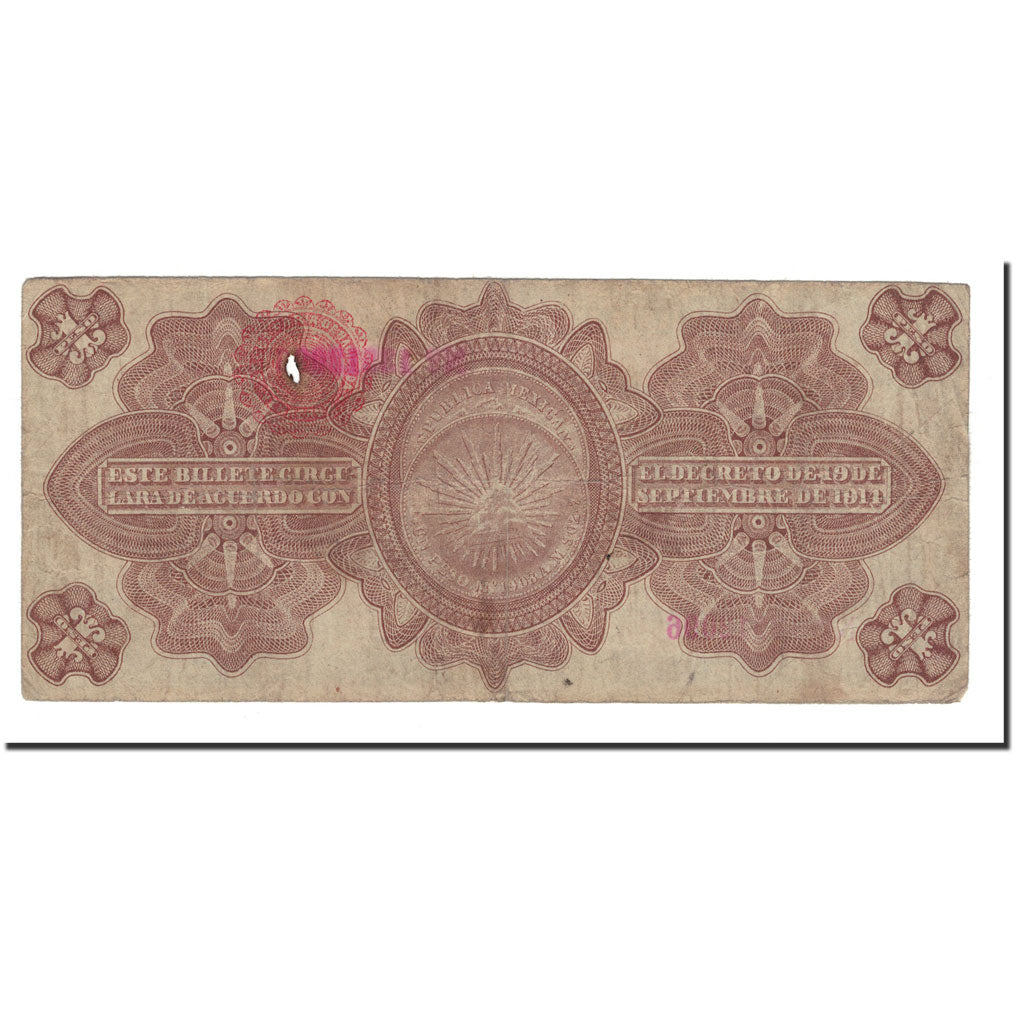 Billet, Mexico - Revolutionary, 1 Peso, 1914, KM:S1101a, B+