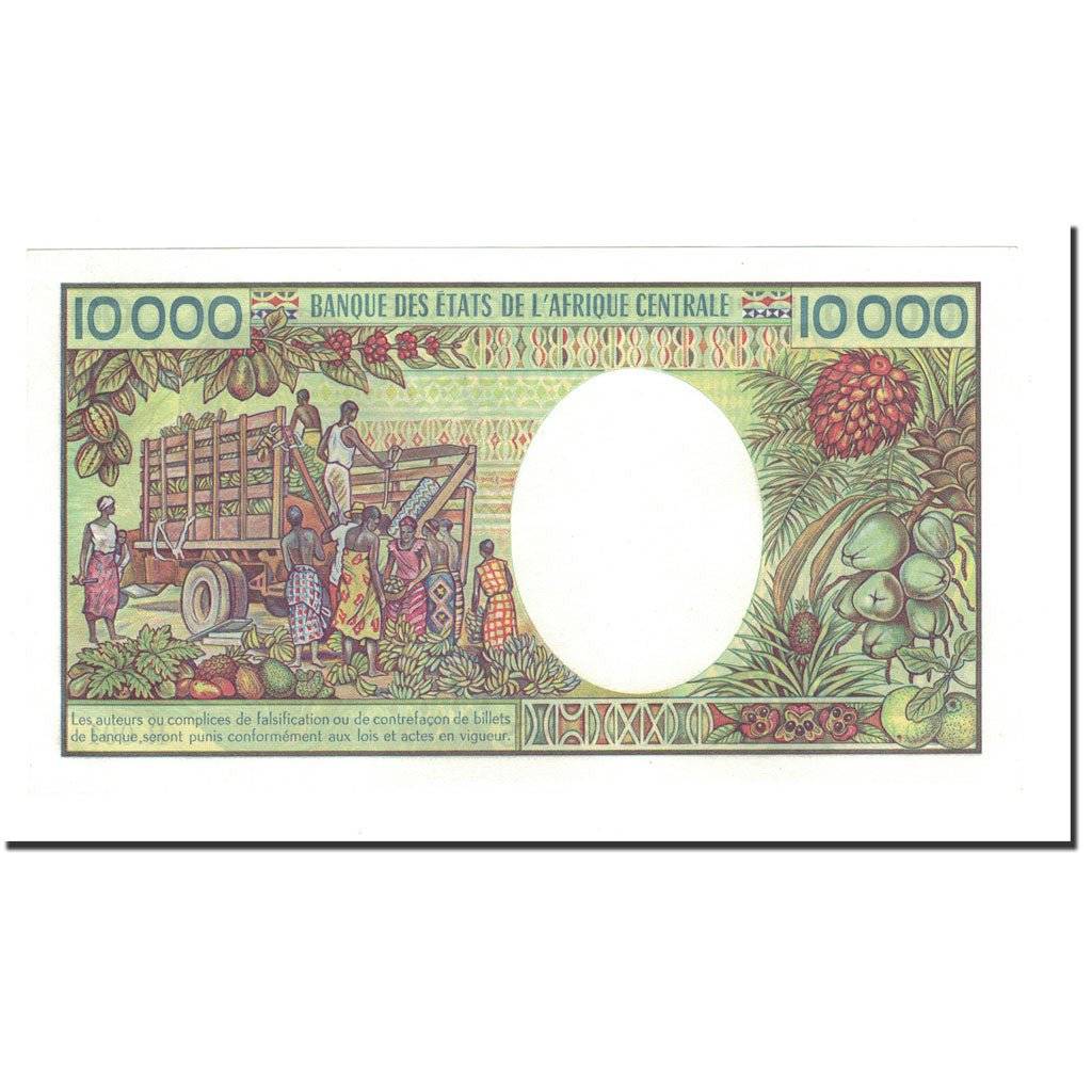 Billet, Gabon, 10,000 Francs, 1984, KM:7a, NEUF