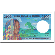 Billet, Comoros, 2500 Francs, Undated (1997), KM:13, NEUF