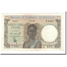 Banconote, Africa occidentale francese, 25 Francs, 1951, KM:38, 1951-03-08, BB+