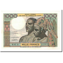 Banknote, West African States, 1000 Francs, Undated, KM:103Af, UNC(60-62)