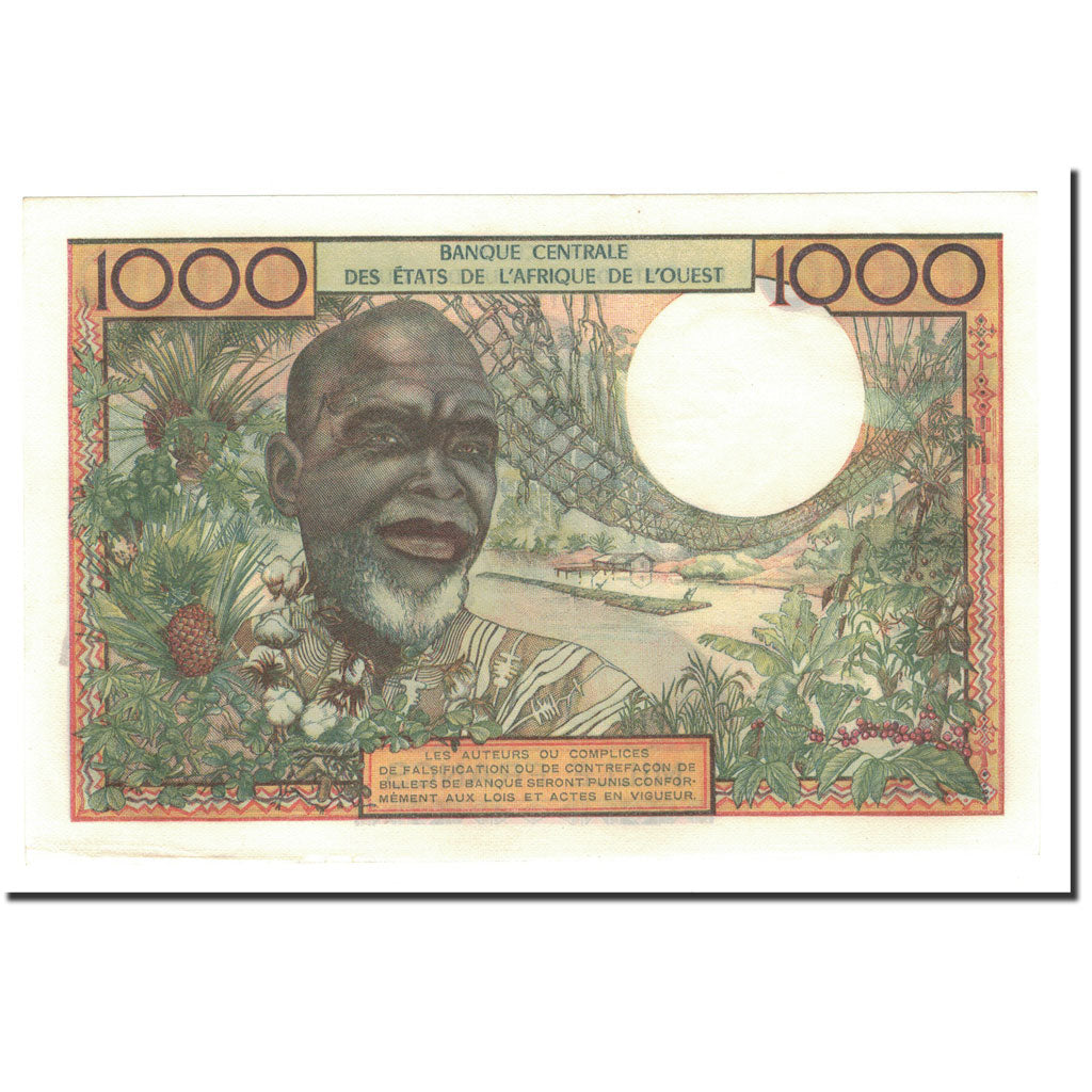 Banknote, West African States, 1000 Francs, Undated, KM:103Af, UNC(60-62)