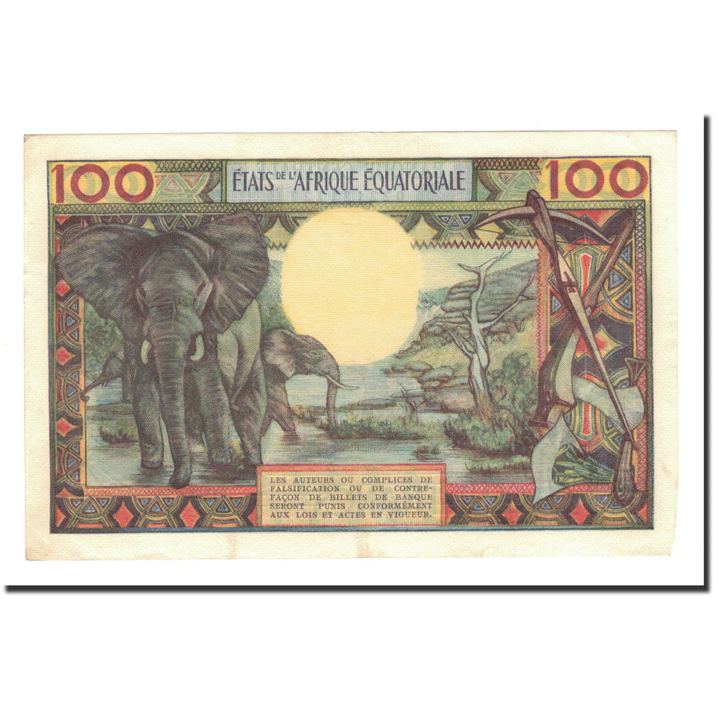 Banknote, EQUATORIAL AFRICAN STATES, 100 Francs, Undated (1963), KM:3a
