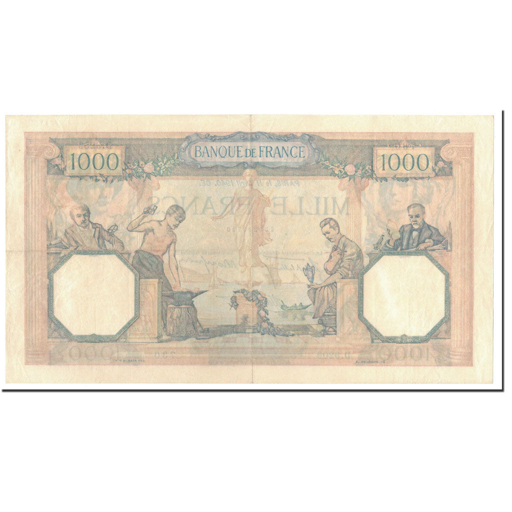 Frankreich, 1000 Francs, 1940, 1940-04-11, SS+, Fayette:38.45, KM:90c