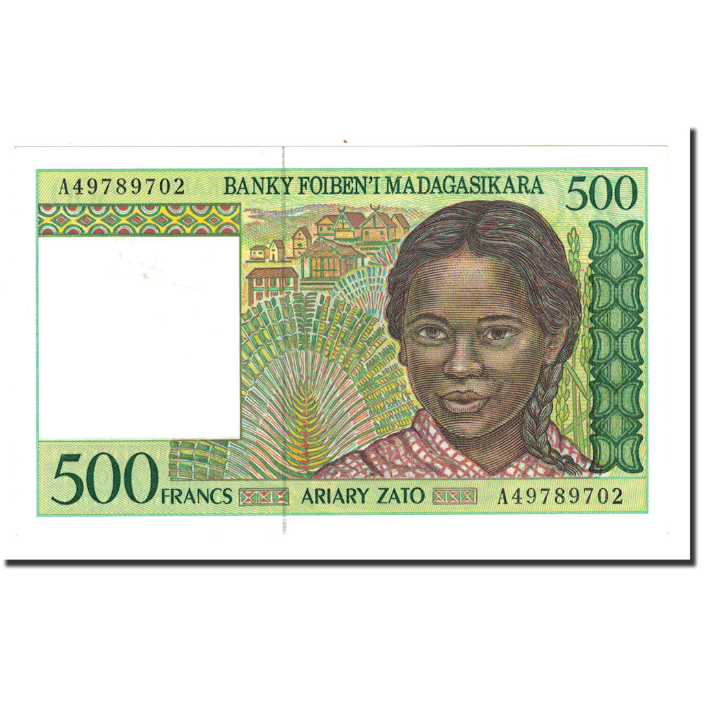 Banknote, Madagascar, 500 Francs = 100 Ariary, Undated (1994), KM:75a