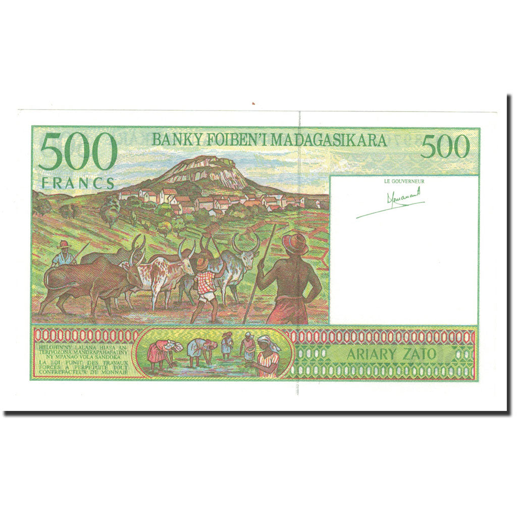Banknote, Madagascar, 500 Francs = 100 Ariary, Undated (1994), KM:75a