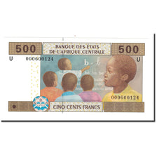Banknote, Central African States, 500 Francs, 2002, KM:206U, UNC(65-70)