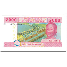 Banknote, Central African States, 2000 Francs, 2002, KM:208U, UNC(65-70)