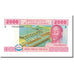 Geldschein, Zentralafrikanische Staaten, 2000 Francs, 2002, KM:208U, UNZ