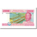 Banknote, Central African States, 2000 Francs, 2002, KM:208U, UNC(65-70)