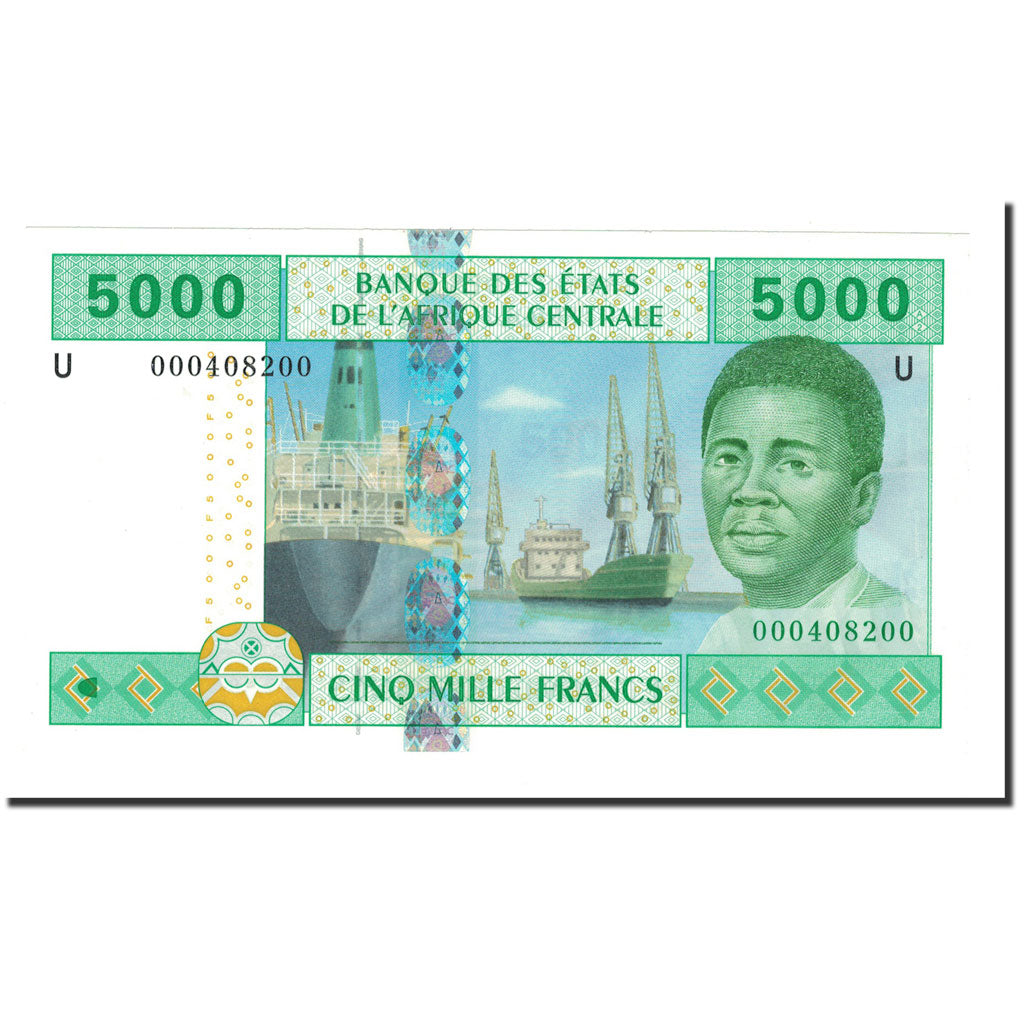Banknote, Central African States, 5000 Francs, 2002, KM:209U, UNC(64)