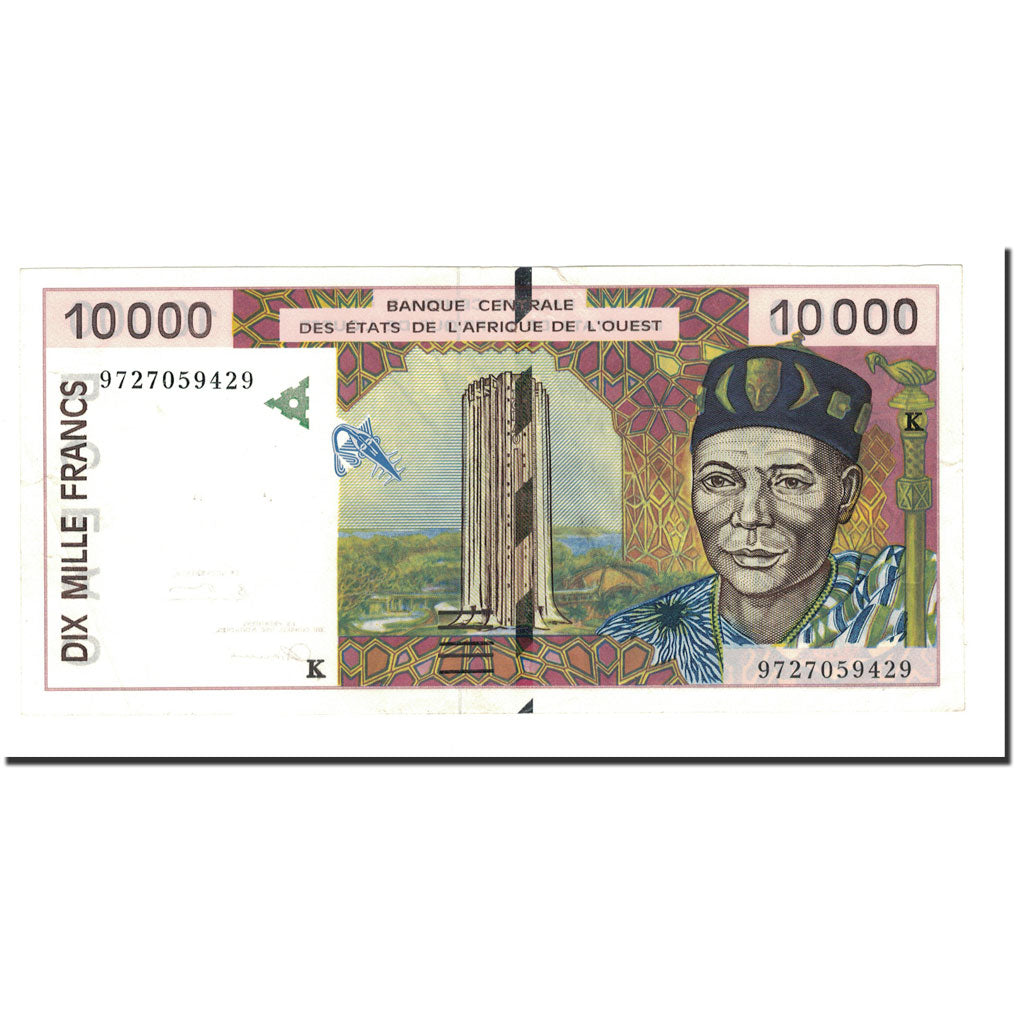 Banknote, West African States, 10,000 Francs, 1997, KM:714Ke, AU(55-58)
