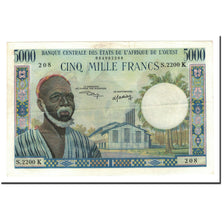 Banknote, West African States, 5000 Francs, Undated, KM:704Ki, AU(50-53)
