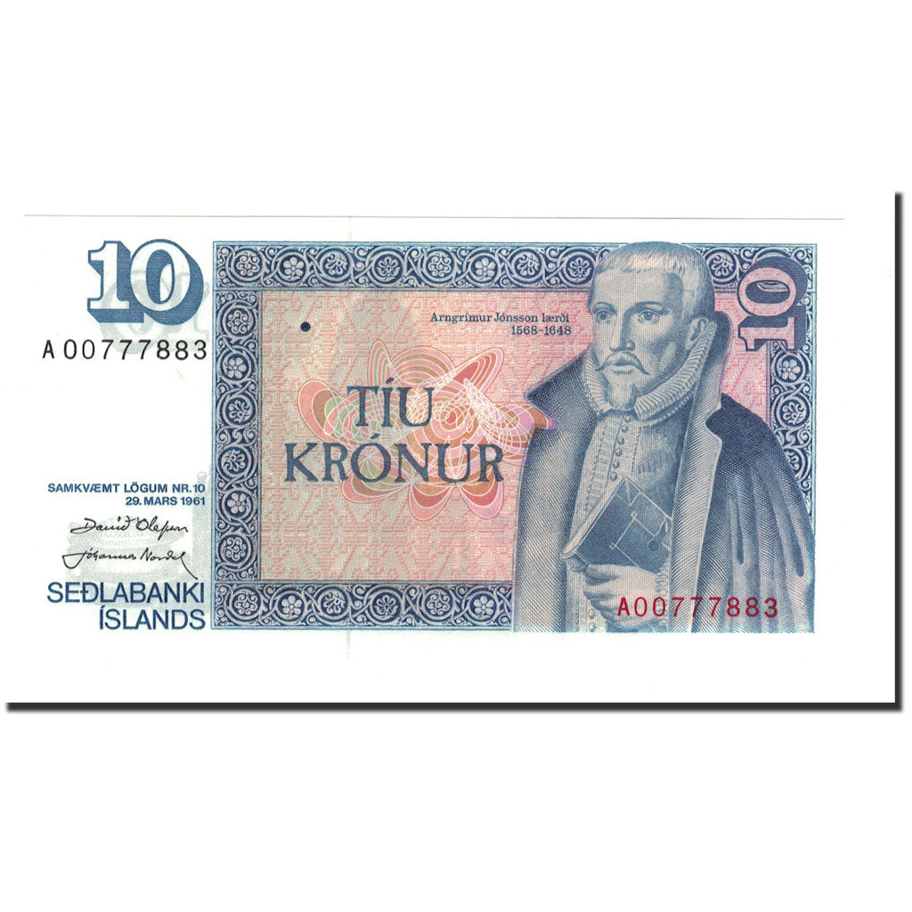 Banknote, Iceland, 10 Kronur, 1961, 1961-03-29, KM:48a, UNC(65-70)