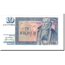 Billete, 10 Kronur, 1961, Islandia, KM:48a, 1961-03-29, UNC