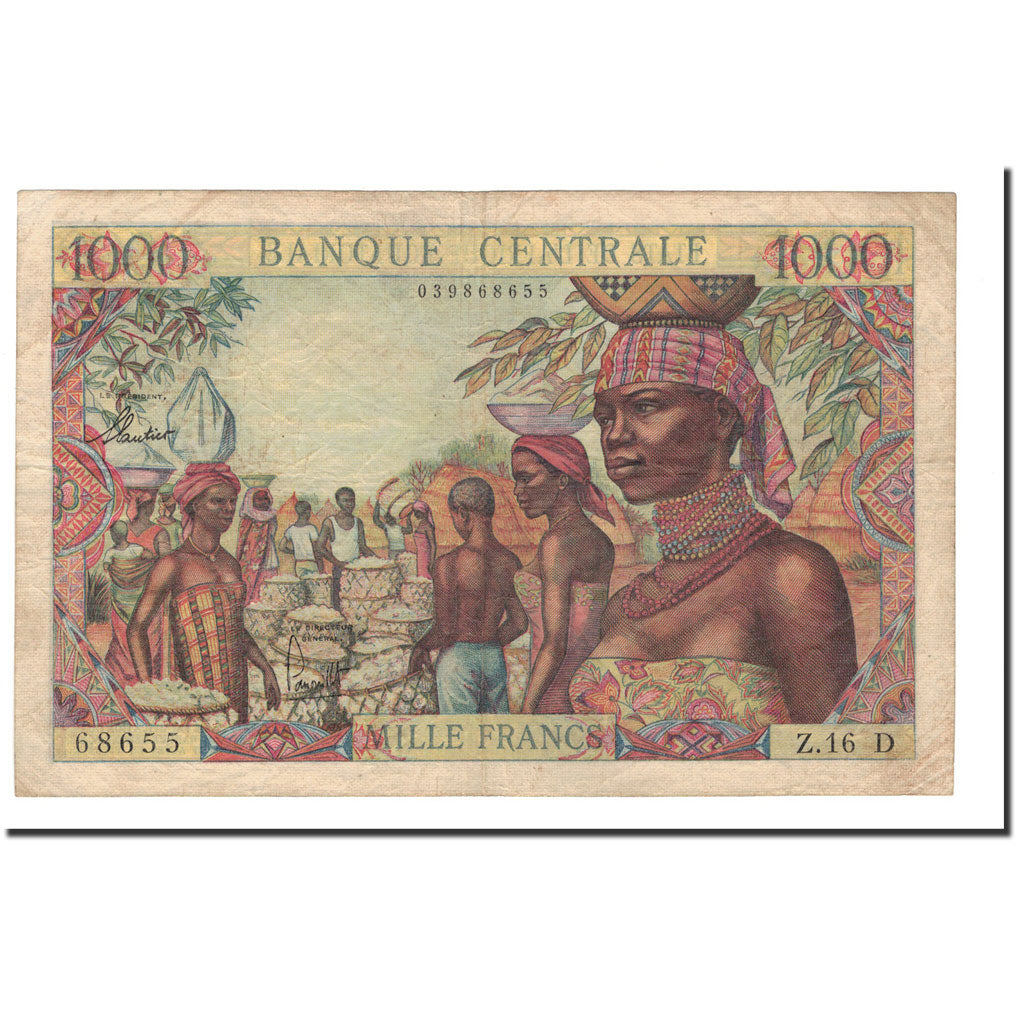 Banknote, EQUATORIAL AFRICAN STATES, 1000 Francs, 1963, Undated, KM:5h