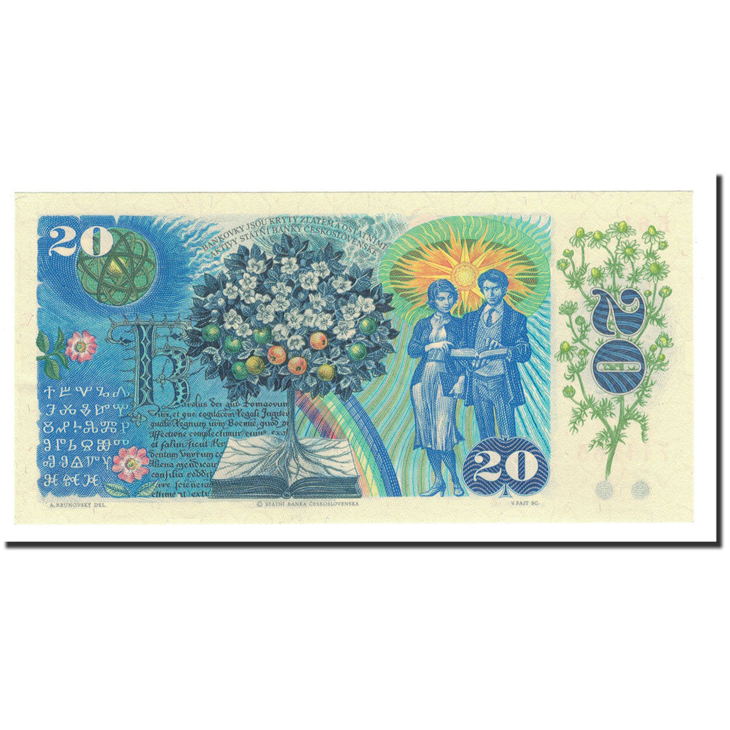 Banknote, Czechoslovakia, 20 Korun, 1988, KM:95, UNC(65-70)
